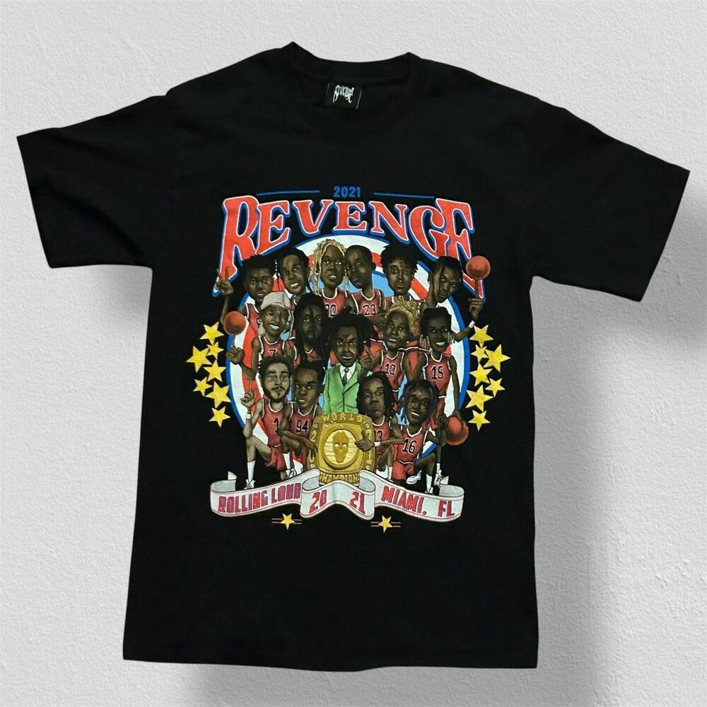 Rare Rolling Loud x Revenge Black Graphic Tee - Size S